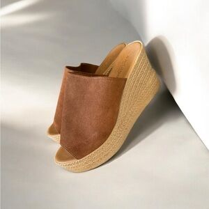 Bamboo Brown Wedge Sandals